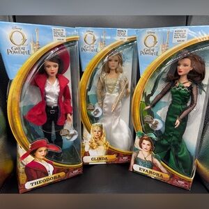New Sealed Disney Oz the Great and Powerful Dolls Set Theodora Glinda Evanora